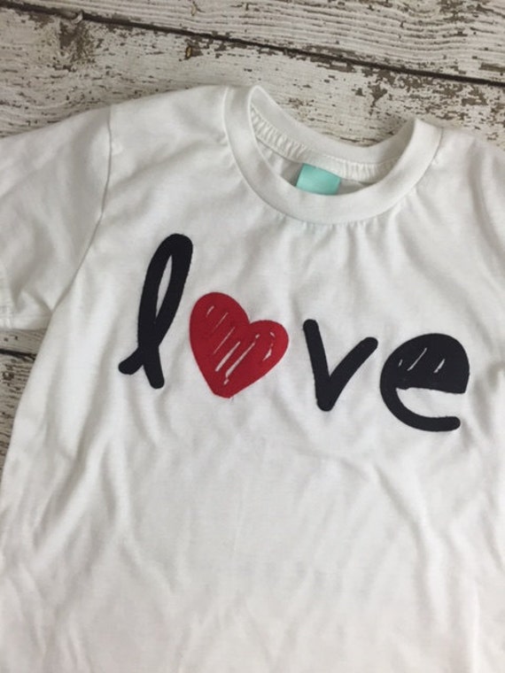 LOVE shirt, i love you, heart shirt, Valentine's Day shirt organic tee modern design Valentines Day shirt for Boys and Girls and Adults Il_570xn