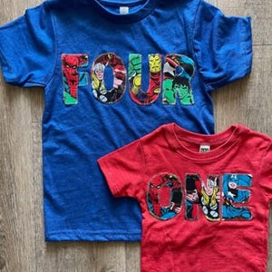 Superhero birthday shirt, superhero shirt, superhero party, superhero tshirt, boys birthday shirt, birthday shirt for boys, any birthday