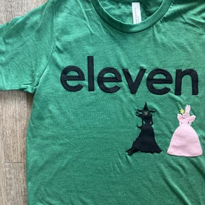 Custom Princess and Witch Birthday Age Shirt, Defy Gravity Tee, Green Witch Broadway Tee, Musical Theater Kid Gift, Changed For Good Shirt