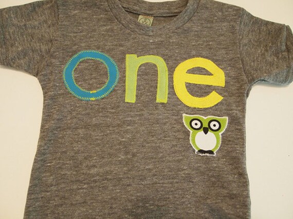Owl Birthday Shirt First Birthday Shirt Organic Blend Tee Boys | Etsy