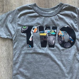 Monster Truck Shirt Birthday Tee Organic Blend Boys Birthday Shirt truck birthday jam imagen 2