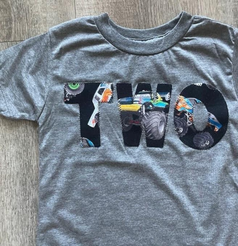 Monster Truck Shirt Birthday Tee Organic Blend Boys Birthday Shirt truck birthday jam imagen 2