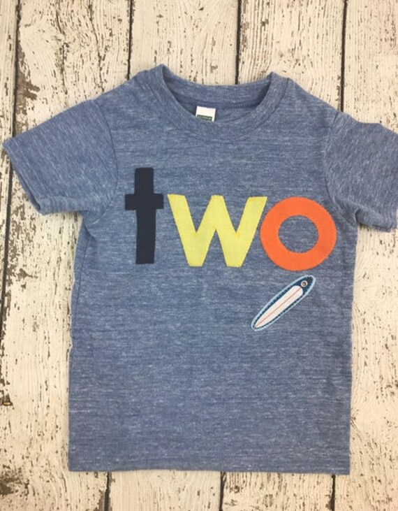 Surfboard Birthday Tee Organic Shirt Blend boys birthday shirt surfing waves beach theme Hawaiian Il_570xn
