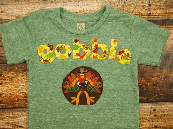 Thanksgiving Shirt Gobble Organic Shirt Blend Halloween Turkey party add name birthday whatever you like Il_570xn
