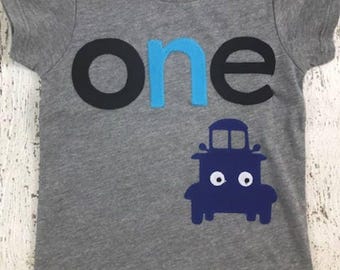 Little truck shirt, Blue truck Birthday, Truck Party, vintage truck, pick up truck, boy's birthday shirt, truck shirt, little blue car eyes