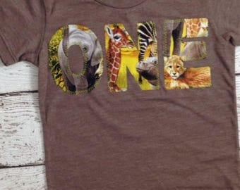 Zoo Animal jungle safari Birthday Shirt Zoo Birthday Organic Blend Tee first second third fourth birthday girl or boy