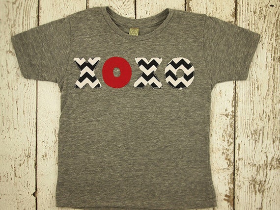 Black White Red Valentine's Day Shirt Chevron Childrens | Etsy