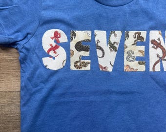 Reptile Birthday Shirt for Kids, Lizard Tshirt, Snake Party Tee for Boys and Girls Any Age
