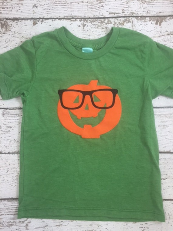 pumpkin shirt, hipster pumpkin, Halloween shirt, pumpkin tee, Halloween tee for boy or girl infant toddler youth short or long sleeve Il_570xn