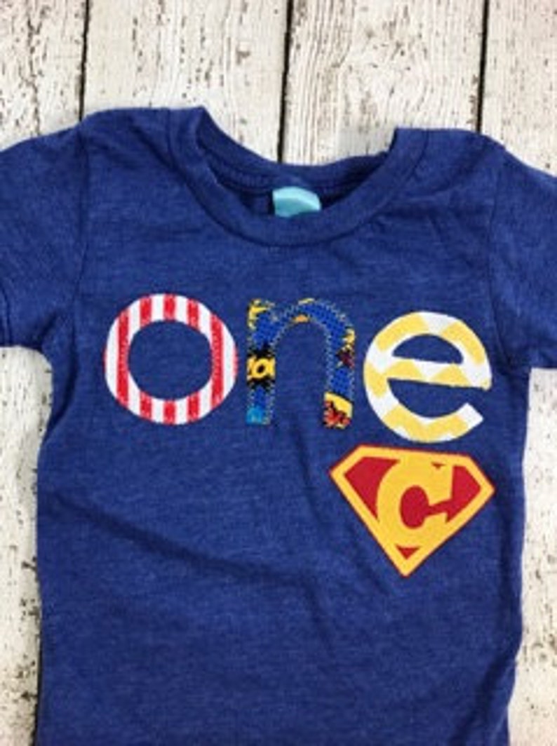 superhero 1st birthday shirt