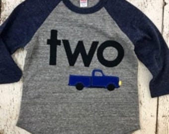 Blue truck shirt, Blue truck Birthday, Truck Party, vintage truck, pick up truck, boy's birthday shirt, truck shirt, little truck shirt, car