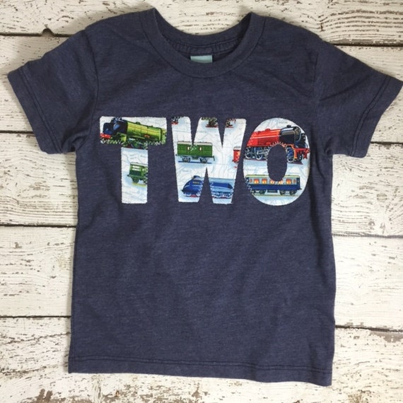 Train Birthday Shirt, train party, train shirt, train invite, steam train, Organic Tee, Boys Birthday, Train T-shirt choo choo second bday Il_570xn