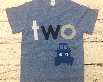 Blue truck birthday shirt, Little truck shirt, Truck Party, vintage truck, pick up truck, boy's birthday shirt, truck shirt, truck with eyes