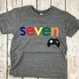 Gamer party, gamer shirt, videogame party, game controller birthday tee, gaming decor, video game decor, videogame lover, boys shirt imagen 2