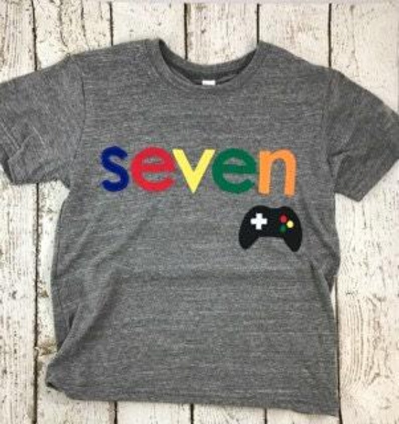Gamer party, gamer shirt, videogame party, game controller birthday tee, gaming decor, video game decor, videogame lover, boys shirt imagen 2