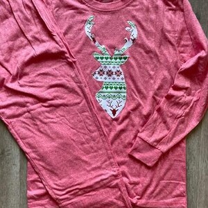 Fair Isle Pajama, Family Christmas pajama, deer pajama, holiday pajama sets, famjam, women's pajama, kids pajama, mens pajama image 4