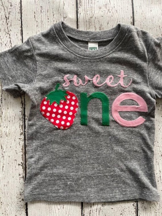 sweet one birthday shirt for girls, Girl's birthday shirt, strawberry birthday shirt, strawberry shirt, sweet 1, first birthday shirt girl