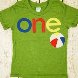Pool party beach themed beach ball shirt Nautical Theme Birthday Shirt Tee on Organic blend birthday shirt customize first birthday etc