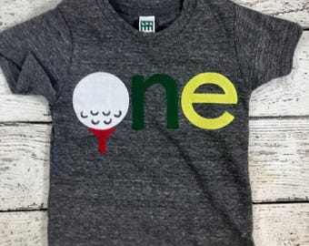 Golf Birthday shirt, golf party, golf birthday, boys tshirt Organic Blend Tee, golf club golf ball golf birthday any birthday hole in one