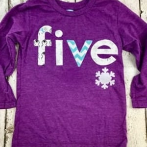snowflake shirt, purple and teal, frozen, winter party, ice skating party, snowflake decor, girl birthday shirt any birthday, penguin tshirt