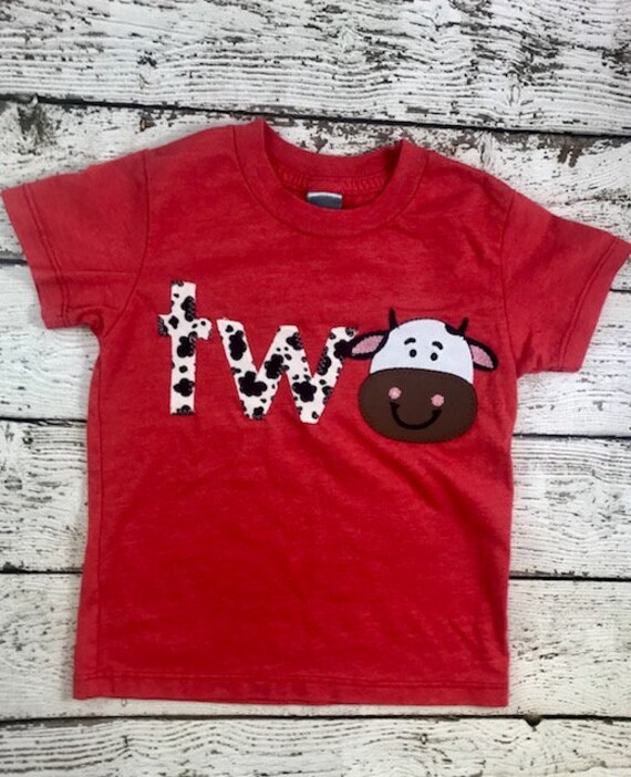 cow shirt, cow birthday shirt, farm animal birthday shirt, farm party, farm party outfit, cow print, cow birthday tee, farm birthday Il_570xn