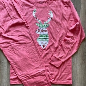Fair Isle Pajama, Family Christmas pajama, deer pajama, holiday pajama sets, famjam, women's pajama, kids pajama, mens pajama image 1