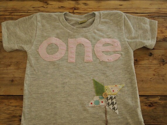Pinwheel party, pretty in pink party, Girls Birthday, Vintage pink chenille, pink party, pinwheel design Organic Shirt, first birthday 2nd Il_570xn