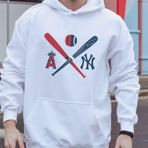 Custom House Divided Baseball Teams Hooded Sweatshirt – Personalized Teams or Schools Hoodie for Adults and Kids, Split Baseball Bats Shirt