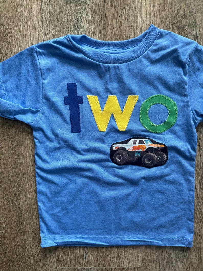 Monster Truck Shirt Birthday Tee Organic Blend Boys Birthday Shirt truck birthday monst jam image 5