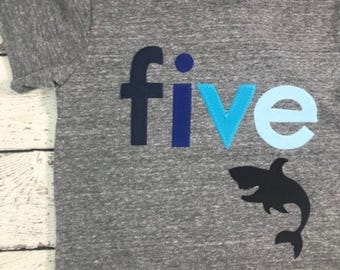 Shark Birthday shirt, boy's birthday shirt, shark party, nautical party,  Customize colors for any birthday, shark shirt, sea creature shirt