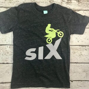 Dirt bike birthday shirt, Extreme sports party, mountain bike, boys bike shirt, boys birthday shirt, extreme sports shirt boys tee imagen 1