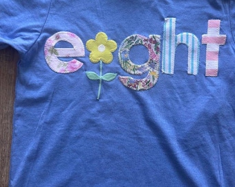 floral birthday shirt for girl, flower girl shirt, floral birthday outfit, pastel, girls birthday shirt, spring birthday shirt, garden party
