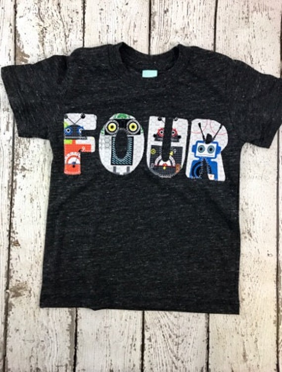 robot party, robot shirt, robot decor, Robot Tee, Boys Birthday Shirt, birthday shirt, kids clothing Organic Shirt Blend Il_570xn