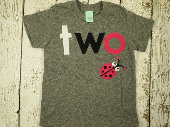 Bug Party Shirt Organic Blend Lady bug and polka dot Tee Girls Birthday shirt twin shirts Il_570xn