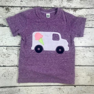 Children&#39;s clothing, girls tshirt, ice cream truck shirt, ice cream party, ice cream decor, organic kids tshirt, ice cream cone shirt