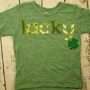 Saint Patrick's Day shirt children's shirt shamrock lucky Irish shirt chevron Boys and Girls tee St Patty's Day shirt image 2