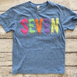 Slime birthday shirt, slime birthday party, Slime shirt, slime party, Slime Family Birthday Shirt, colorful birthday shirt, rainbow slime image 4