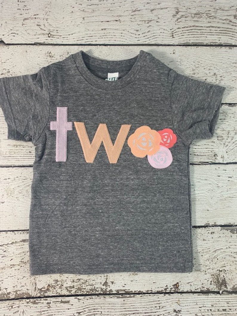 Flower Birthday Shirt One Shirt for Girls Rose Birthday Etsy