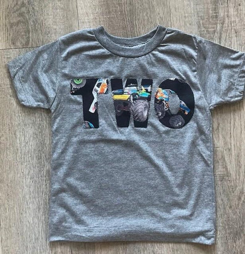 Monster Truck Shirt Birthday Tee Organic Blend Boys Birthday Shirt truck birthday jam imagen 4