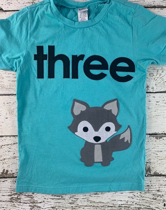 Wolf birthday shirt, wolf shirt, woodland party, animal shirt, boys birthday shirt for any age, animal birthday shirt, woodland animal Il_570xn