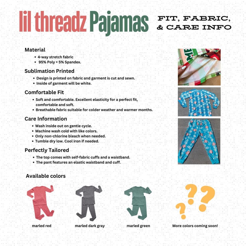 Children's Christmas Pajamas, Holiday Pajamas, Christmas pajama for family, plaid, gingerbread pajama image 2