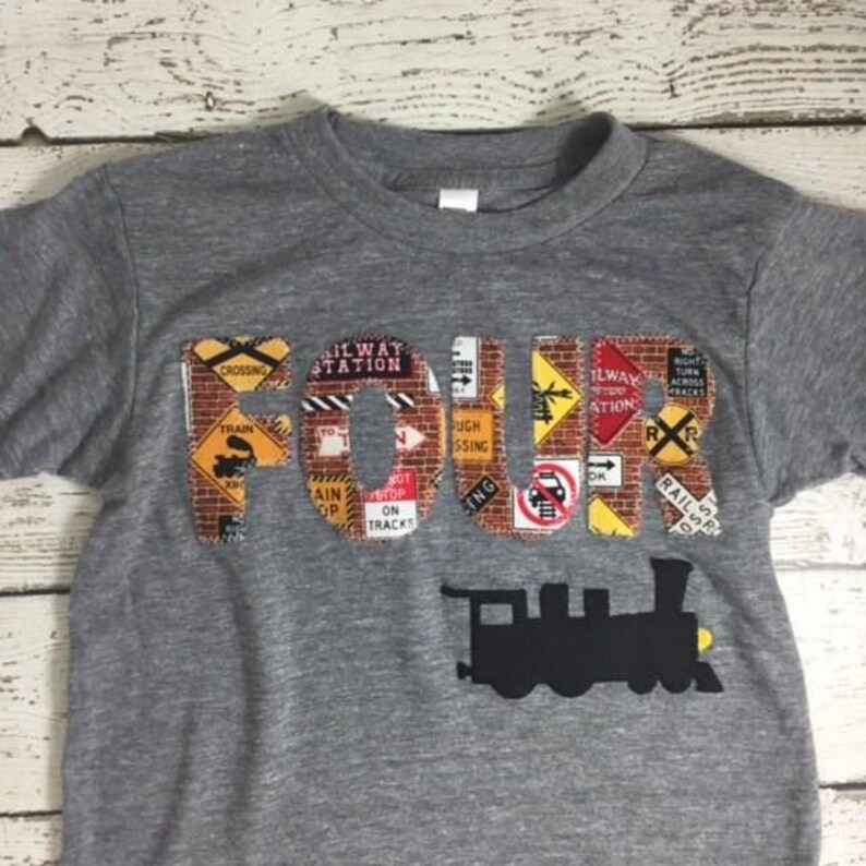 Train Shirt, train birthday, train party, train decor, train invite, steam train, Organic Tee, Boys Birthday, Train T-shirt, choo choo image 2