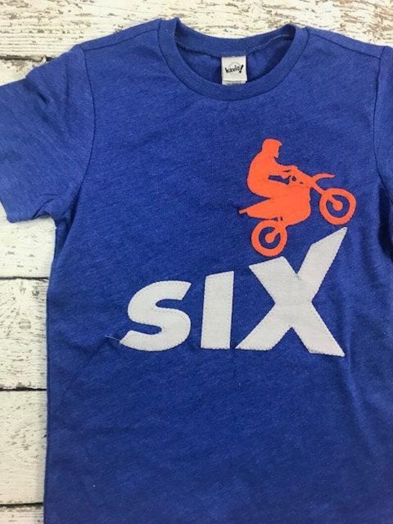Dirt bike birthday shirt, Extreme sports party, mountain bike, boys bike shirt, boys birthday shirt, extreme sports shirt boys tee imagen 4