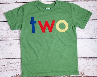 lowercase Primary Colors Birthday Tee Organic Shirt Blend first birthday shirt photo prop red, blue, green, yellow