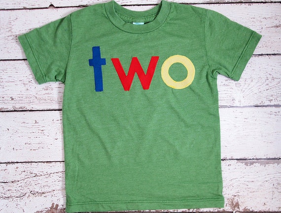 lowercase Primary Colors Birthday Tee Organic Shirt Blend first birthday shirt photo prop red, blue, green, yellow Il_570xn