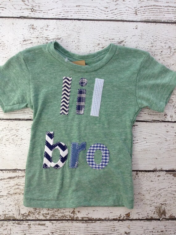 newborn gift, Little Brother shirt, lil bro, sibling tee chevron plaid houndstooth, baby, promoted, gift, baby brother Il_570xn