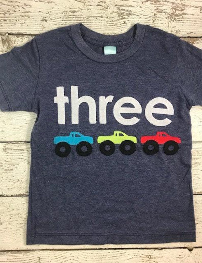 Monster Truck Shirt, race check, monster truck Birthday Tee, monster truck party, monster truck birthday, Boys Birthday Shirt birthday jam image 4