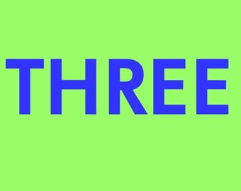 Letras adicionales para el diseño de cumpleaños "TRES" de tu pequeño threadz