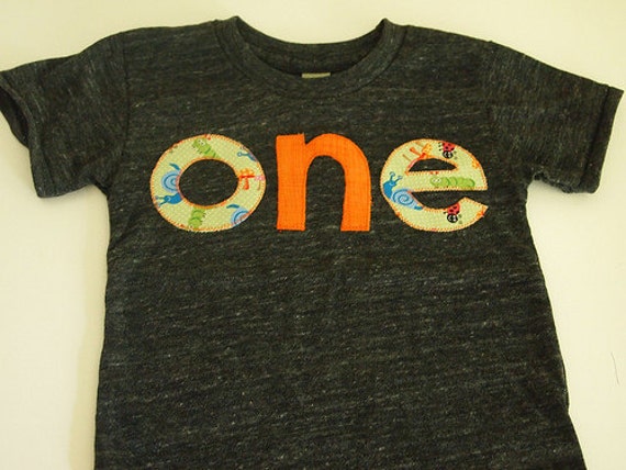 Bug Birthday Tee Organic Blend Colorful Birthday Shirt first birthday green orange blue Il_570xn