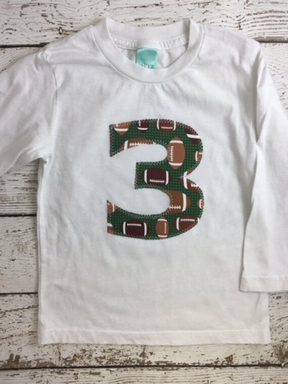 Football shirt sports themed birthday tee children's football tee football party for any birthday number boy's clothing long sleeve Il_570xn